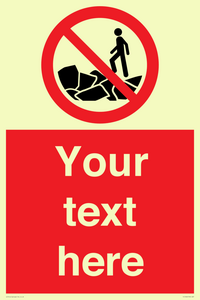 Custom No climbing on rocks